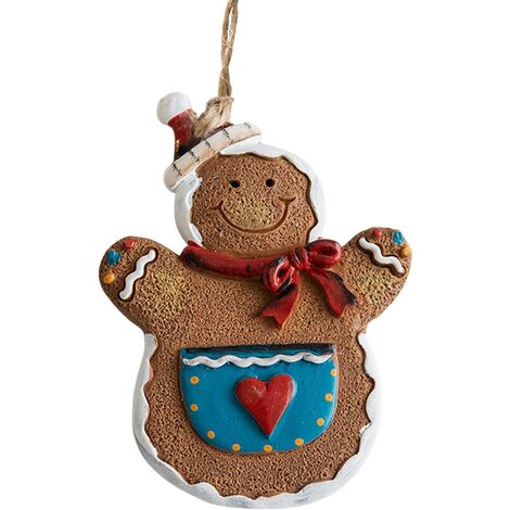 Gingerbread man pendant Christmas decorations Christmas tree decoration, cute and funny gingerbread man