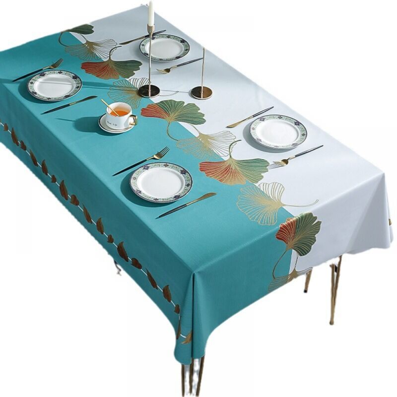 Serbia - Ginkgo biloba,140x180cm) Nappe de Table Rectangulaire pvc Imperméable Anti-Taches Entretien Facile Nappes De Vinyle Moderne Décor, pour