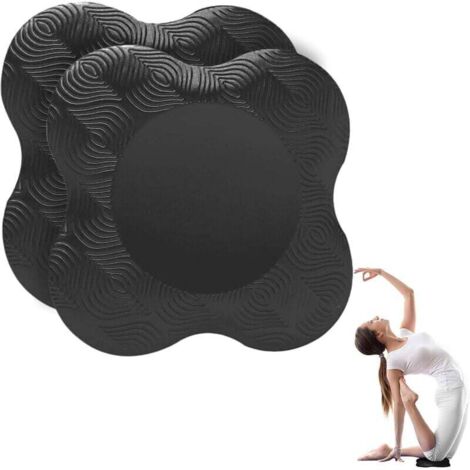 Ginocchiere da yoga in 2 pezzi, tappetini da yoga antiscivolo e resistenti all'usura, proteggono ginocchia, mani, polsi e gomiti, neri