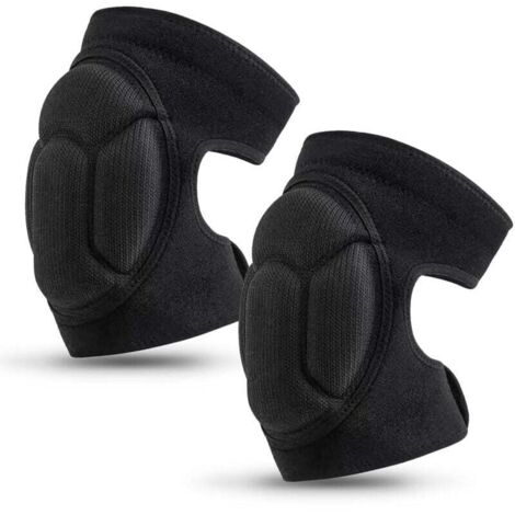 Ginocchiere, ginocchiere protettive da giardino, ginocchiere da lavoro, ginocchiere da giardino, ginocchiere antiscivolo per giardinaggio, lavoro, jogging, mountain bike (nero, 1 paio)