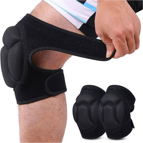 Ginocchiere protettive da 2 pezzi, ginocchiere in spugna spessa anticollisione per giardinaggio, lavoro, jogging, mountain bike