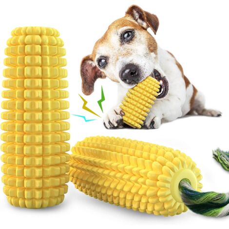 Giocattoli per cani, giocattoli indistruttibili per cani da masticare, giocattoli interattivi per cani di mais stridulo per cani di taglia grande, media e piccola