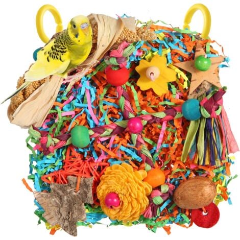 Giocattoli per uccelli Tappetino da arrampicata per parrocchetti, pappagalli, calopsitte, conuri, inseparabili, gabbia per parrocchetti, piccola e media (Twinkle Star)