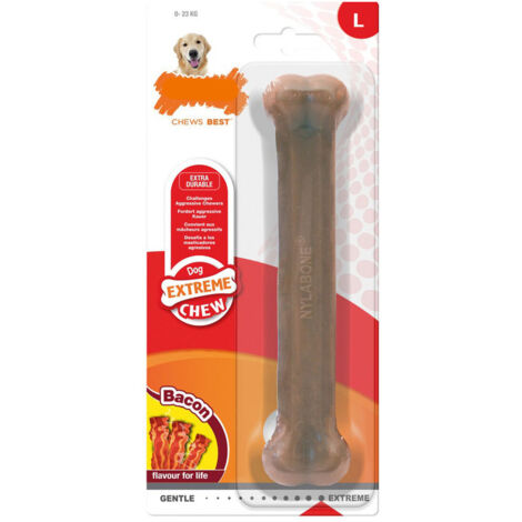 Giocattolo da mordere per cani Nylabone Dura Chew Bacon Taglia L Nylon