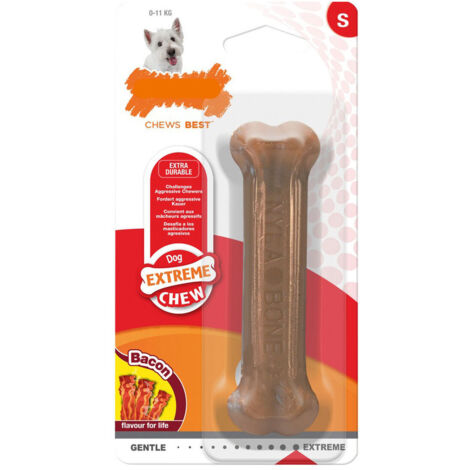 Giocattolo da mordere per cani Nylabone Dura Chew Bacon Taglia S Nylon