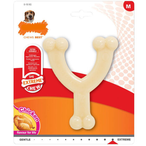 Giocattolo da mordere per cani Nylabone Extreme Chew Wishbone Taglia M Pollo Nylon