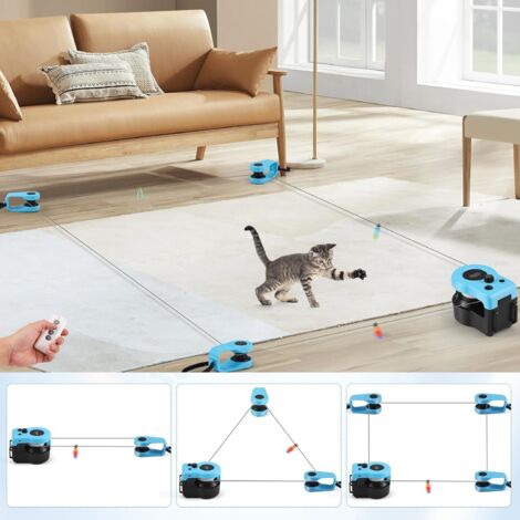 Giocattolo per gatti da interno, nuovo tapis roulant per gattini noiosi, giocattolo per gatti automatico/telecomandato e con velocità regolabile, gioco di inseguimento, corsa