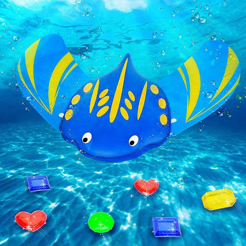 Giocattolo per immersione, Giocattolo per piscina Stingray 6 Gemme subacquee, Set di giochi d'acqua, Giocattolo per immersioni per bambini Giocattoli