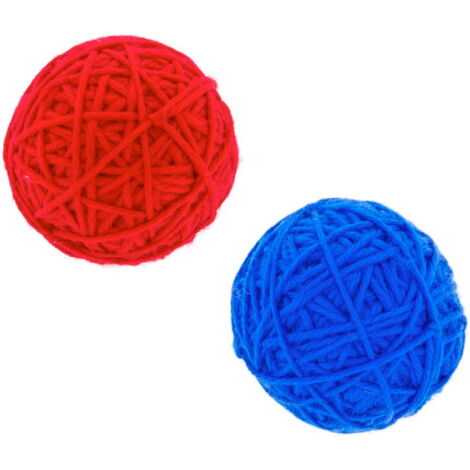 Giochi gomitoli colorati con sonaglio per gatti 2 pezzi