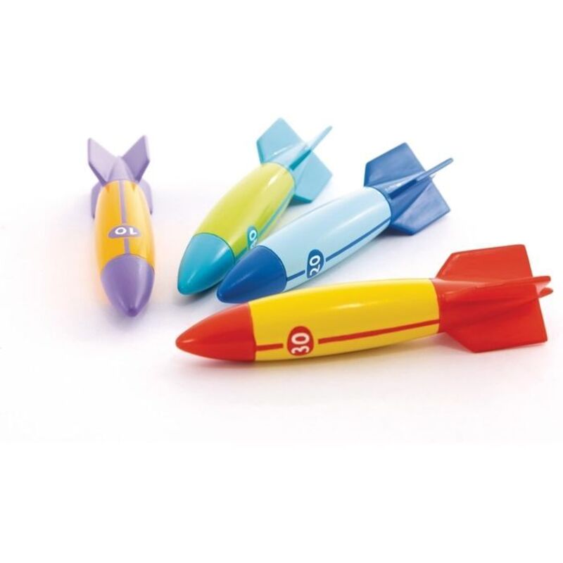 Giochi di razzi sottomarini - INTEX - Intex 55508 - Set di 4 razzi - Materiale morbido e flessibile - Multicolore
