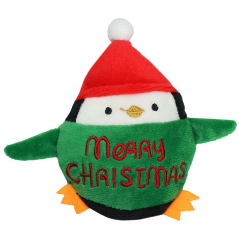 Gioco di Natale modello Pinguino con squeaker per cani