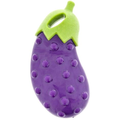 Gioco galleggiante con squeaker in TPR Veggie Melanzana per cani