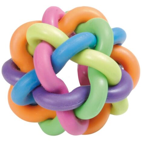 Gioco in gomma TPR modello intreccio colorato per cani