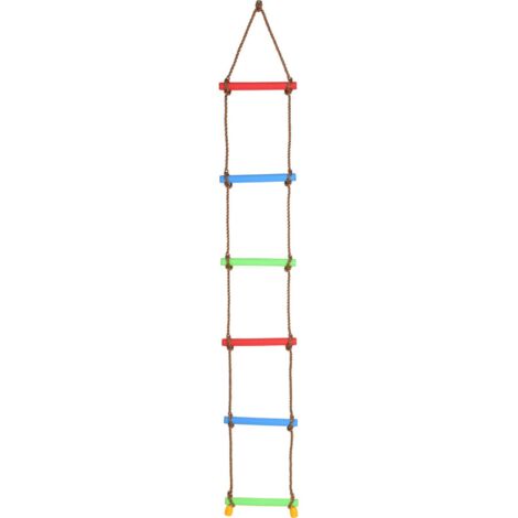 Gioco scala da arrampicata per altalena in plastica con corde per bambini
