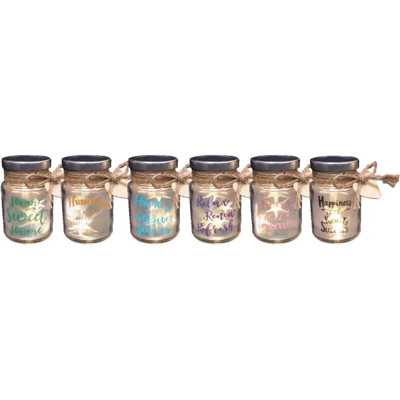 Image of Vaso con led stelle D.6XH8CM in diversi colori.