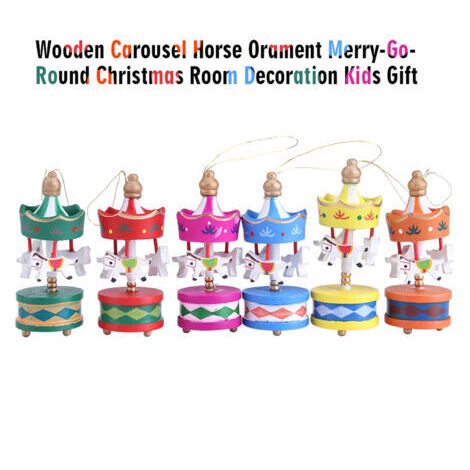 Giostra in legno a forma di cavallo, decorazione natalizia per la cameretta dei bambini, regalo ideale per i bambini