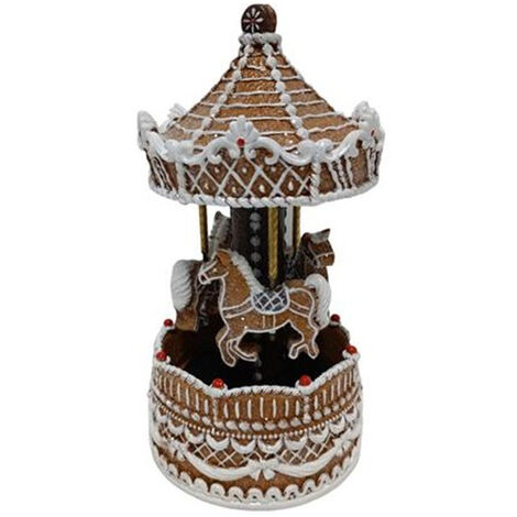 Giostra pan di zenzero giostrina carosello con carillon biscotto cupcake cake decorazione casa tavola di natale idea regalo