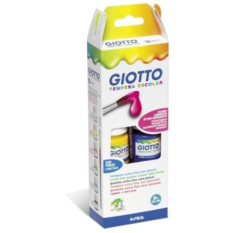 Giotto farbset mit Pinsel junior 150 ml 7 Stück