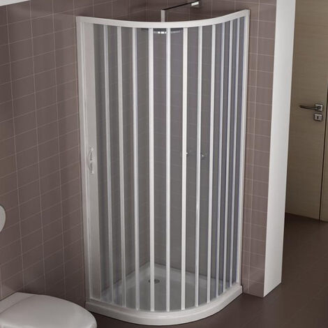 Giove 90x90cm cabine de douche en pvc avec ouverture latérale semi-circulaire