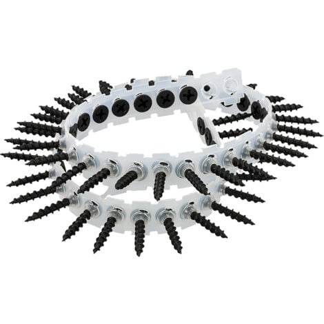 Gipskartonschrauben schwarz in Streifen UNIVERSAL 3.5 x 25 mm Box von 1000 - SENCO - 35B25MP