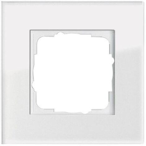 GIRA 021112, PLACCA PER COMBINAZIONE ORIZZONTALE E VERTICALE ESPRIT GLAS, BIANCO
