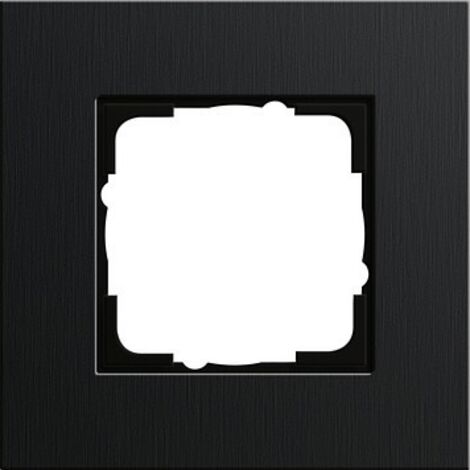 Gira 0211126 Placca di finitura senza viti nera 95x95 mm