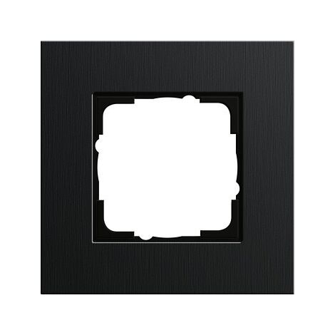 Gira 0211126 Plaque de finition sans vis noir 95x95 mm