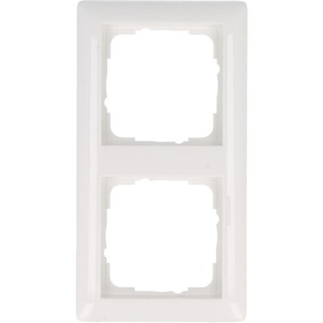 GIRA 021203 ST55 - MARCO PARA 2 TOMAS DE CORRIENTE, COLOR BLANCO BRILLANTE