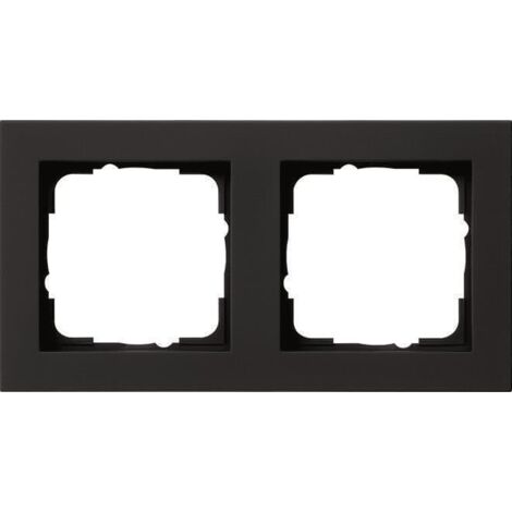 GIRA 021209 - MASCHERINA DI COPERTURA 2F E2, OPACA, COLORE: NERO OPACO