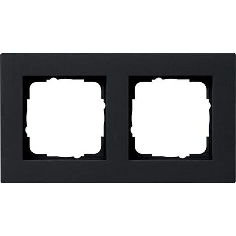 GIRA 0212095 CADRE DE FINITION POUR MONTAGE PLAT 2 PRISES E2 NOIR MAT