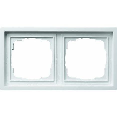 GIRA 0212112 CADRE DE FINITION ''F100'' DOUBLE BLANC BRILLANT