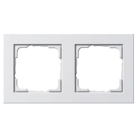 GIRA 021222 CADRE DE FINITION 2 POSTES E2 BLANC OPALE