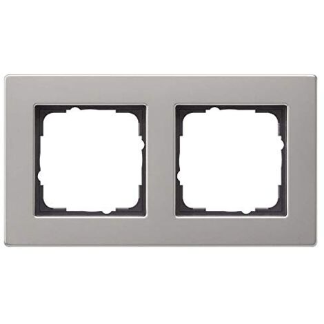 'GIRA 0212335 MASCHERINA E2 2 VOLTE PIATTA, IN ACCIAIO INOX