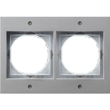 GIRA 021265 CADRE DE FINITION 2 POSTES TX44 (WG UP) ALUMINIUM COULEUR