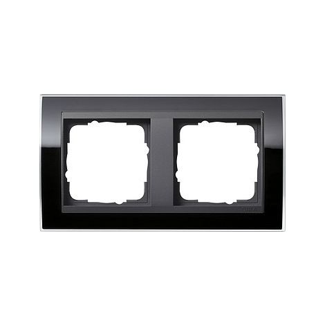 GIRA 0212738 CADRE DE FINITION 2 POSTES POUR ANTHRACITE EVENT CLAIR NOIR