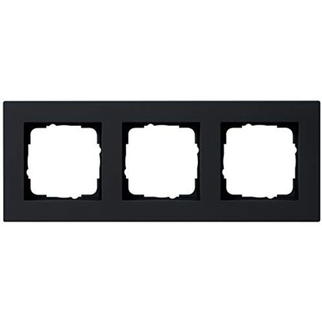GIRA 0213095 CADRE DE FINITION POUR MONTAGE PLAT 3 POSTES E2 NOIR MAT