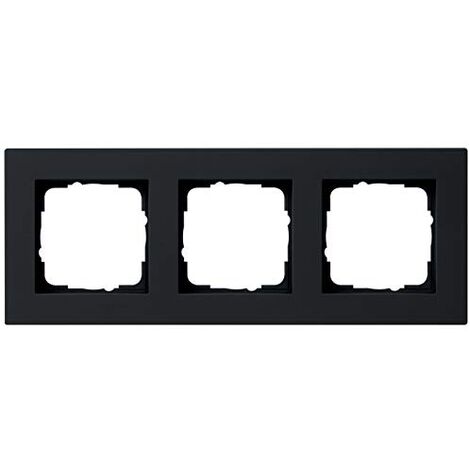 GIRA 0213095 CADRE DE FINITION POUR MONTAGE PLAT 3 POSTES E2 NOIR MAT