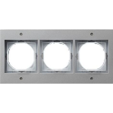 GIRA 021365 CADRE DE FINITION 3 POSTES TX44 (WG UP) ALUMINIUM COULEUR
