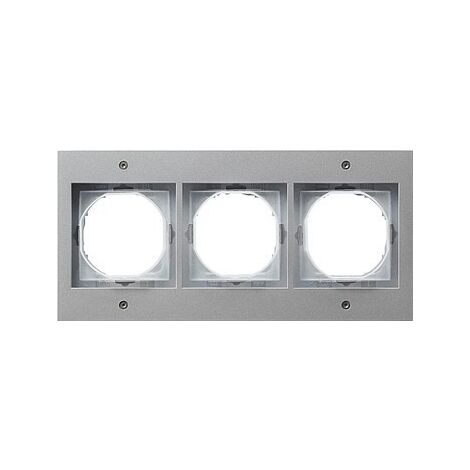 GIRA 021365 CADRE DE FINITION 3 POSTES TX44 (WG UP) ALUMINIUM COULEUR