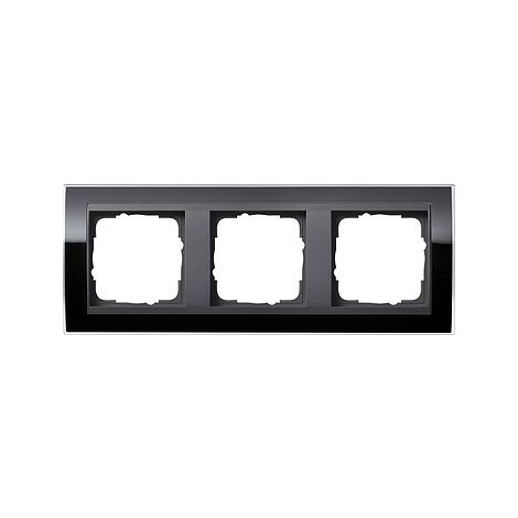 GIRA 0213738 CADRE DE FINITION 3 POSTES POUR ANTHRACITE EVENT CLAIR NOIR