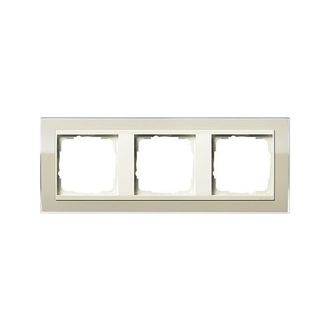 GIRA 0213771 CADRE DE FINITION 3 POSTES POUR BLANC CRME EVENT CLAIR SAND