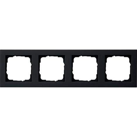 GIRA 021409 CADRE DE FINITION 4 PRISES E2 NOIR MAT
