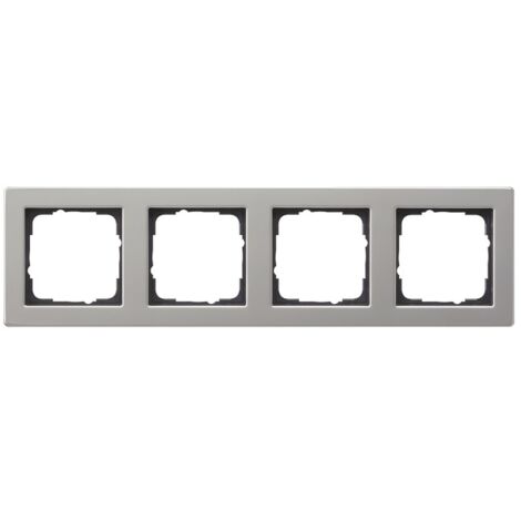 Gira 021433 telaio di finitura argento montaggio 4 moduli