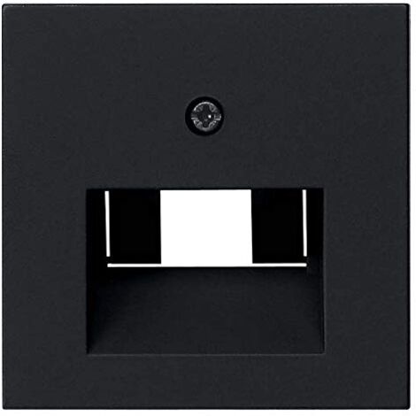 GIRA 0270005 SYSTEM 55 COUVERTURE POUR PRISE RÉSEAU ET UAE/ISDN NOIR MAT