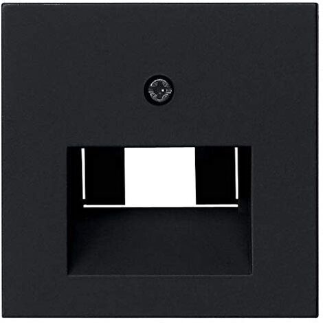 GIRA 0270005 SYSTEM 55 COUVERTURE POUR PRISE RÉSEAU ET UAE/ISDN NOIR MAT