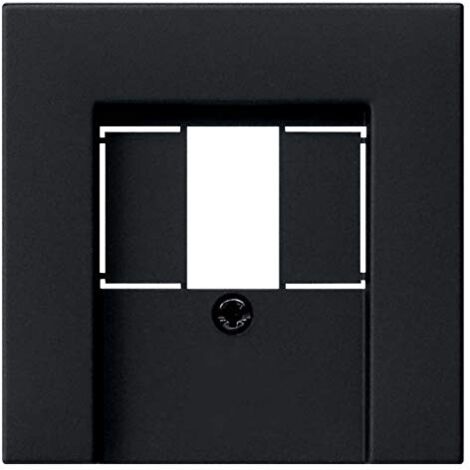GIRA 0276005 SYSTEM 55 COUVERTURE POUR TAE ET USB SANS CHAMP D'INSCRIPTION NOIR MAT