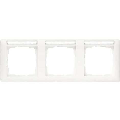 GIRA 109303 CADRE DE FINITION 3 POSITIONS DE INSCRIPTIBLE, HORIZONTALE, BLANC BRILLANT