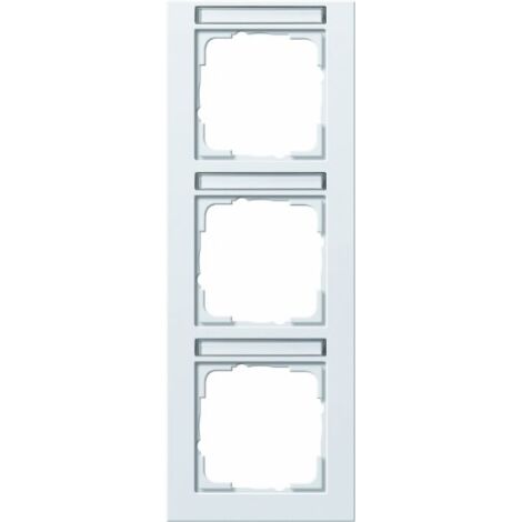 GIRA 110322 ABDECKRAHMEN 3? MITTEL MIT SENKRECHTEM GIRA E2, REINWEISS MATT