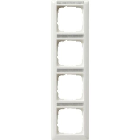 GIRA 111403 COPERCHIO TELAIO 4 FORI SCRITTA PERPENDICOLARE BIANCO PURO LUCIDO