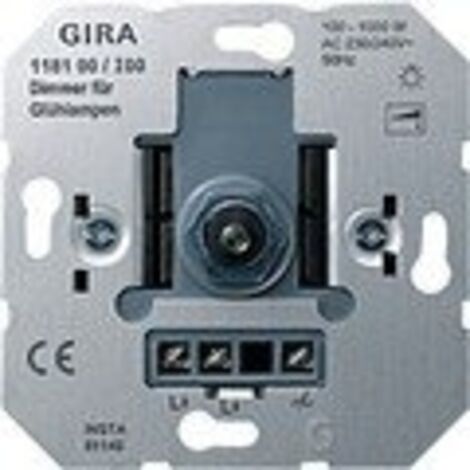 GIRA 118100 LAMPADINA A INSERTO DIMMER CON PRESSIONE ODACE 100 -1000 W